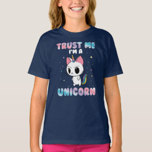 Camiseta Gato Engraçado Unicórnio Dizendo Aniversário