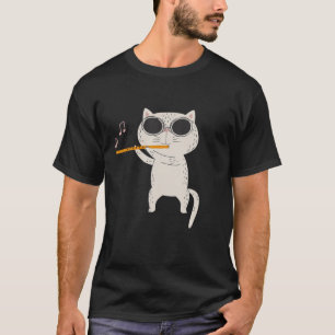 Camiseta Gato Engraçado Vestindo Óculos De Sol E Jogando