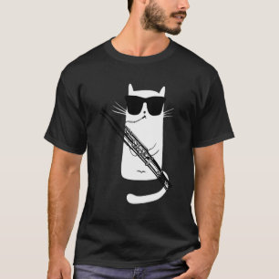 Camiseta Gato Engraçado Vestindo Óculos Solares Jogando Bas