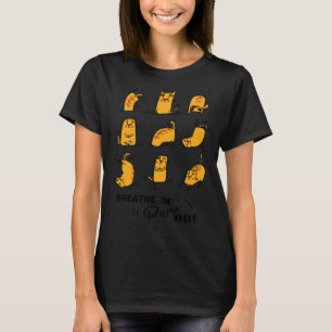 Camiseta Gato Engraçado, Yoga Respira Em Gatinho De Meditaç