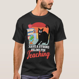 Camiseta Gato ensino felino fofo para professores homens mu