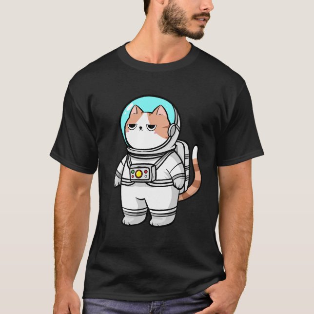 Camiseta Gato espacial (Frente)