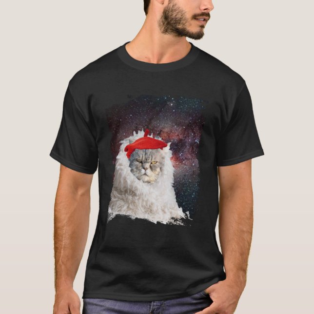Camiseta Gato Espacial Astro Cujo Gato De Pulante Uniforme (Frente)