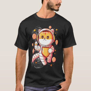 Camiseta Gato Espacial Cósmico Gato Fofo no Espaço Gato Est