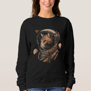 Camiseta Gato espacial em Astronauta Helmet Figurume Gato G