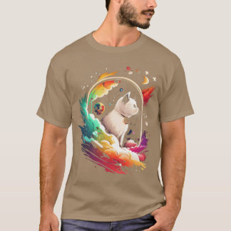 Camiseta Gato Espacial no Retro do Gato Gay