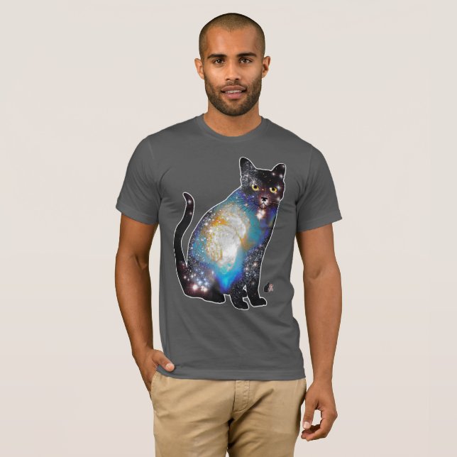 Camiseta Gato Espaço Cosmos (Frente Completa)