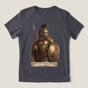 Camiseta Gato Espartano Azul Russo