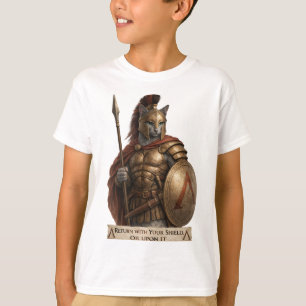Camiseta Gato Espartano Azul Russo