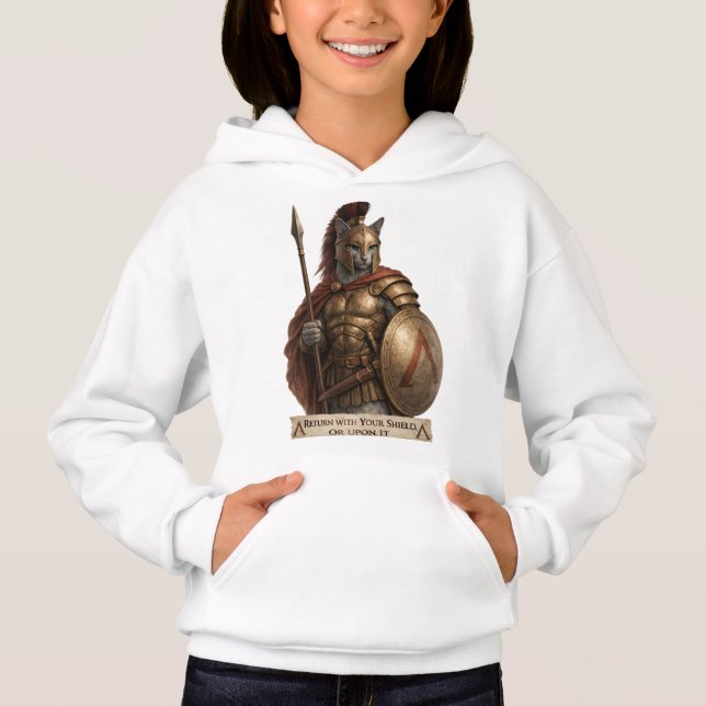 Camiseta Gato Espartano Azul Russo (Frente)