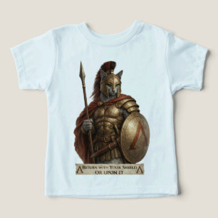 Camiseta Gato Espartano Azul Russo