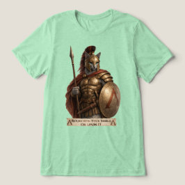 Camiseta Gato Espartano Azul Russo
