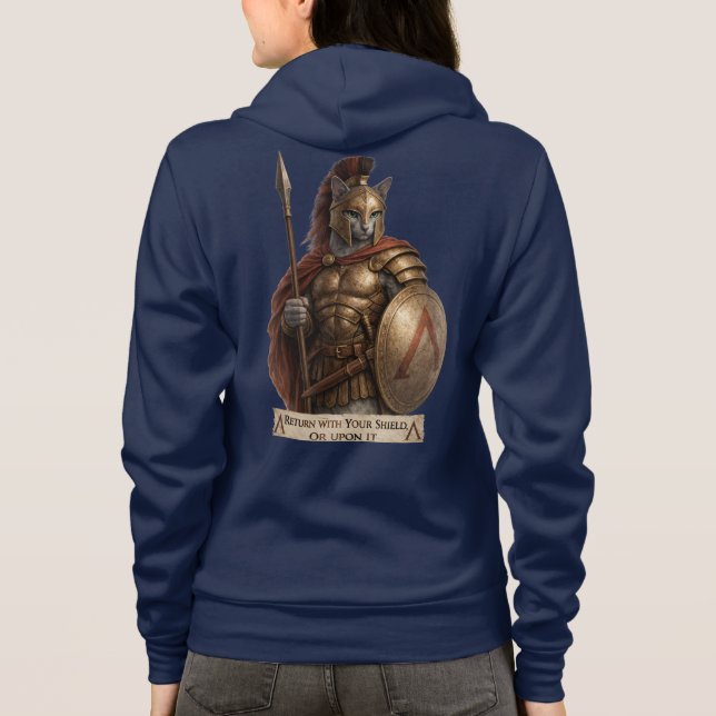 Camiseta Gato Espartano Azul Russo (Verso)