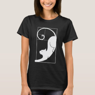 Camiseta Gato Espiral de Fibonacci Geometria Sagrada Razão