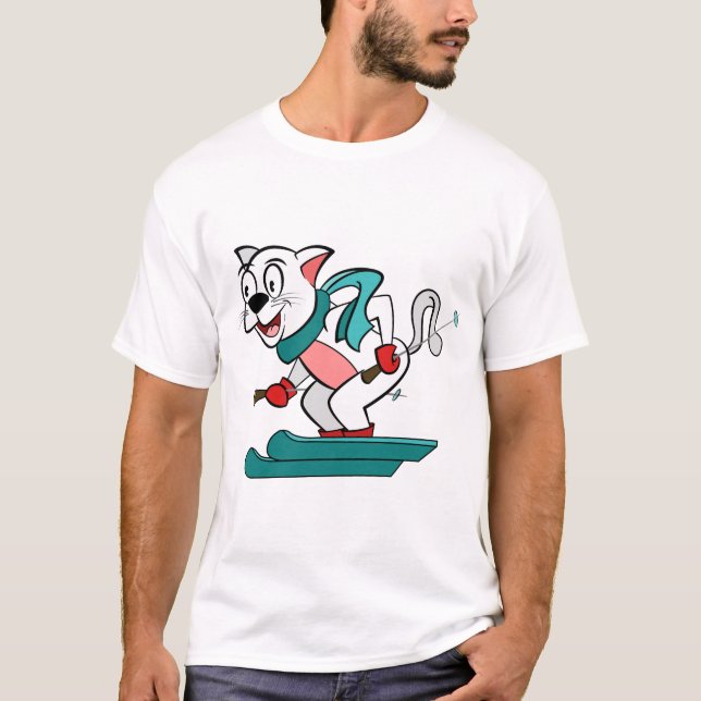 Camiseta Gato esquiador (Frente)