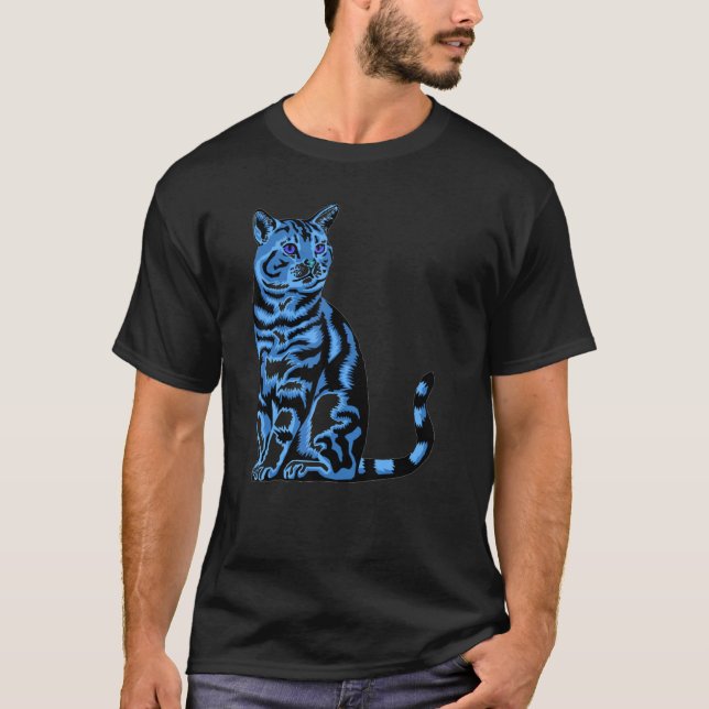 Camiseta Gato estilo retrô (Frente)
