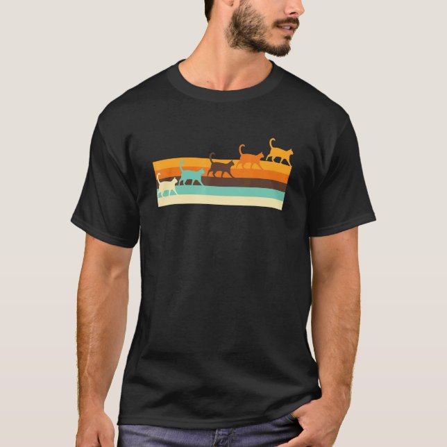 Camiseta Gato Estilo Retro (Frente)