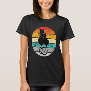 Camiseta Gato Estilo Retro Vintage Colorido