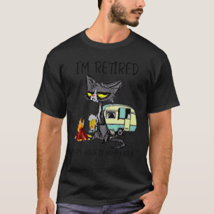 Camiseta Gato Estou Aposentado Toda Hora É Hora Feliz  Anim