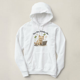 Camiseta Gato Estressado Minimalista Bege Divertido Dia de