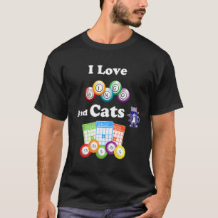 Camiseta Gato Eu Amo Bingo E Gatos