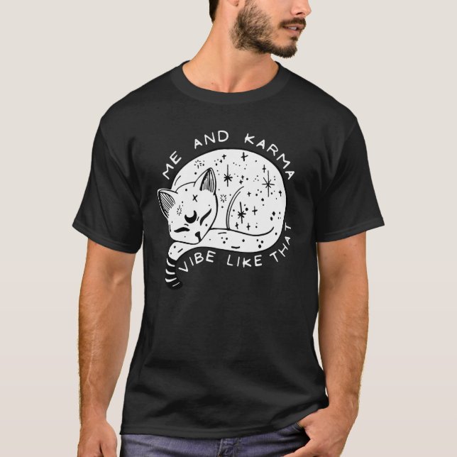 Camiseta Gato Eu E Karma Vibram Assim (Frente)