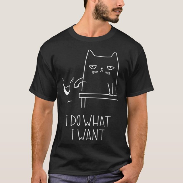 Camiseta Gato Eu Faço O Que Quero (Frente)