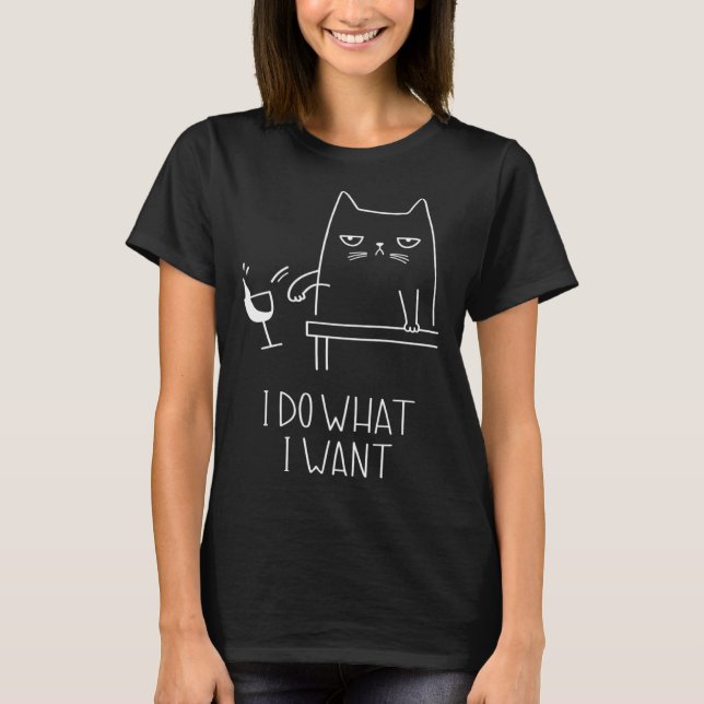 Camiseta Gato Eu Faço O Que Quero (Frente)