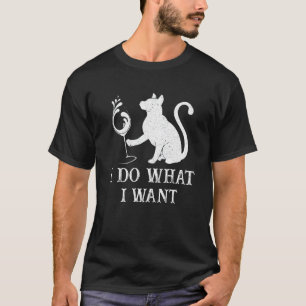 Camiseta Gato Eu Faço O Que Quero Vinho