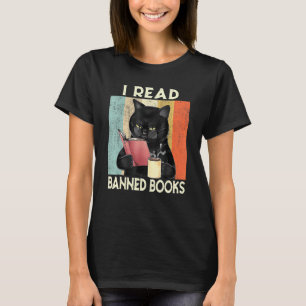 Camiseta Gato Eu leio a Semana dos Livros Proibidos Minhoc