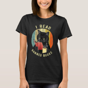 Camiseta Gato Eu Leio Livros Proibidos Amantes de Livros Am