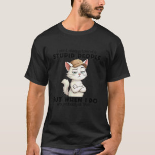 Camiseta Gato Eu Nem Sempre Tolero Pessoas Estúpidas
