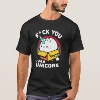 Camiseta Gato Eu Sou Um Freak De Unicórnio Você Fluff Fluff