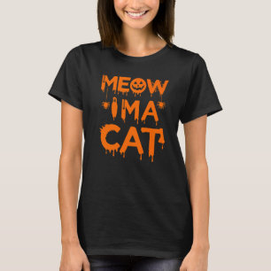 Camiseta Gato Eu Sou Um Gato Fantasia De Halloween Gato