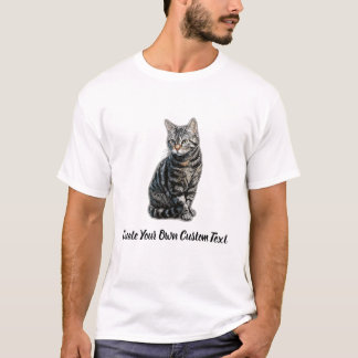Camiseta Gato Europeu de Pelo Curto Crie Seu Próprio Texto 