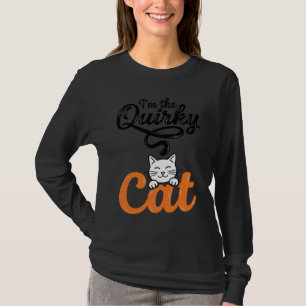 Camiseta Gato Excêntrico Gravação Vintage Design Amante de