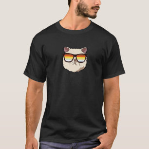 Camiseta Gato Exótico de Cabra Curta Mãe Pai Óculos Lega