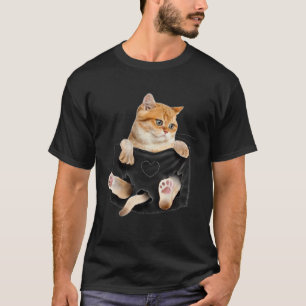 Camiseta Gato Exótico de Pelo Curto no Bolso 1