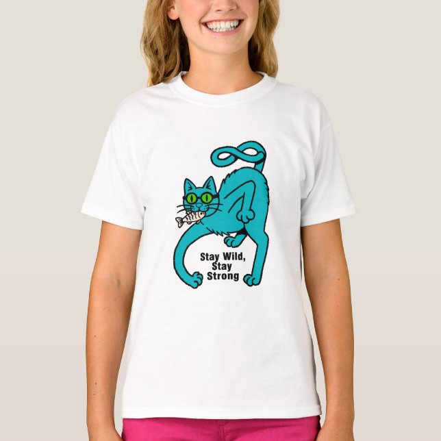 Camiseta Gato Expressivo Excêntrico (Frente)