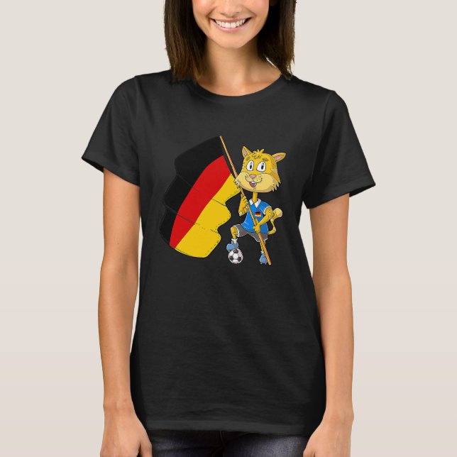 Camiseta gato fã alemão (Frente)