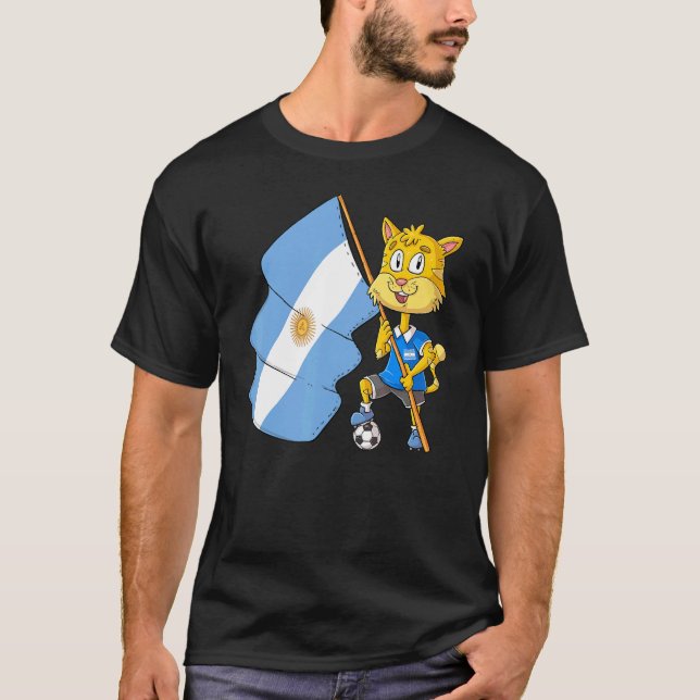 Camiseta gato fã argentino (Frente)