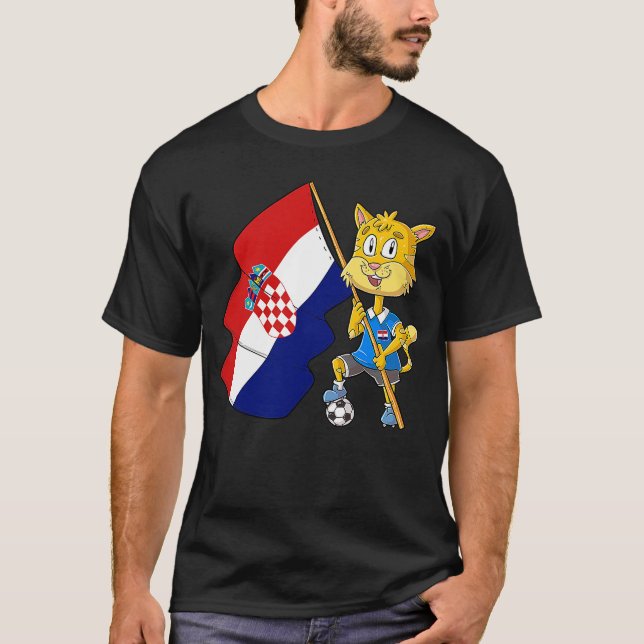 Camiseta gato fã croata (Frente)