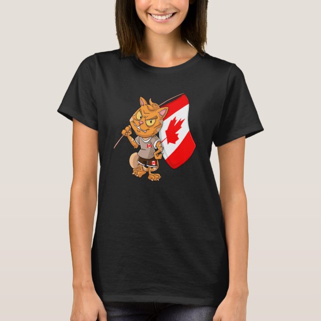 Camiseta Gato Fã do Canadá (Frente)