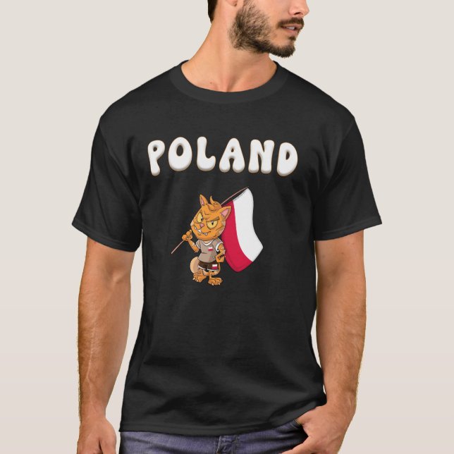 Camiseta Gato Fã Polônia Polônia Gato (Frente)