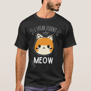 Camiseta Gato Falo Fluente Miado Gatinho Irônico Citação de