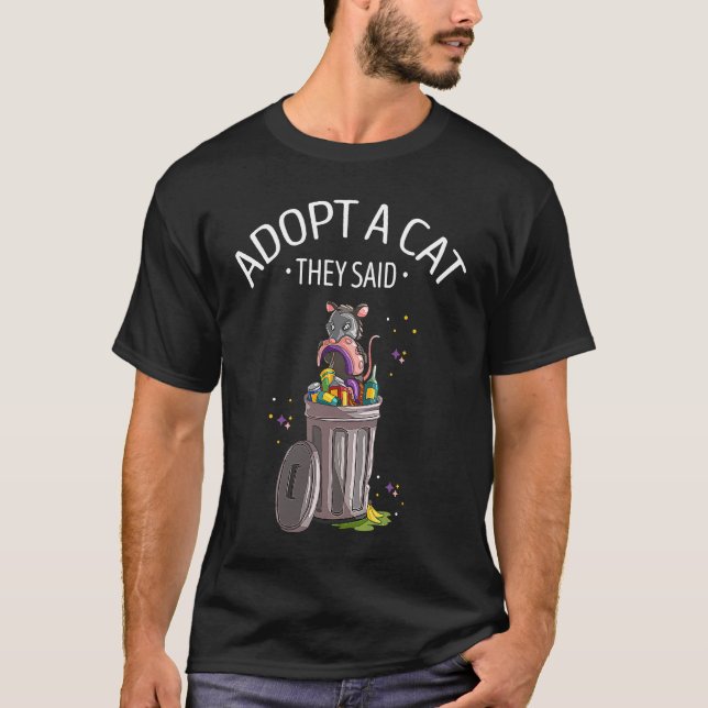 Camiseta Gato Falso Gambá para Gambá e Guaxinim  1 (Frente)