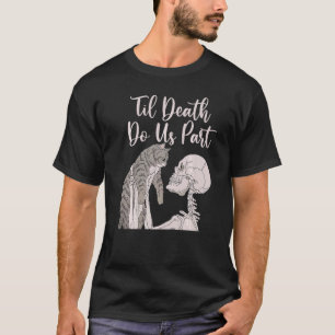 Camiseta Gato Fantasia de Halloween Gato Esqueleto Crânio M