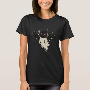 Camiseta Gato Fantasma com Asas de Morcego