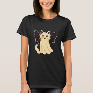 Camiseta Gato Fantasma com Asas de Morcego