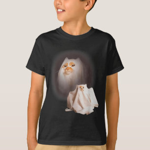 Camiseta Gato Fantasma Gatinho Fantasma Meme de Gato Divert